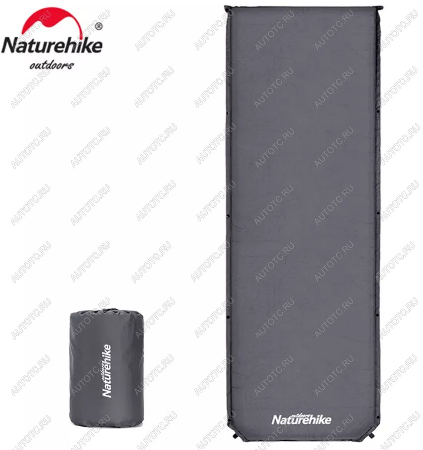 4 899 р. Коврик самонадувающийся Naturehike, 200х63х5 см, темно-серый Naturehike nh20dz003-dg  с доставкой в г. Воронеж