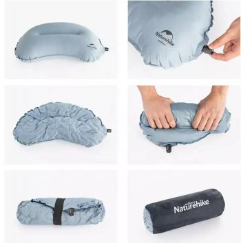 1 399 р. Подушка самонадувающаяся Naturehike 45х30х11 см, (Голубая) Naturehike nh20zt006-b  с доставкой в г. Воронеж. Увеличить фотографию 2