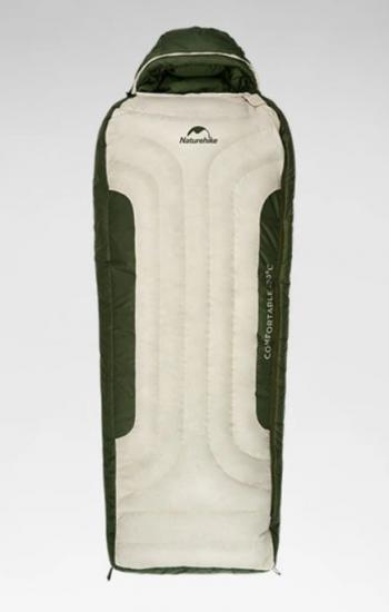 49 549 р. Мешок спальный Naturehike XR1500, 226х85 см, (правый) (ТК: -25C), бежево-зелёный Naturehike cnh22sd007-xr1500dgr  с доставкой в г. Воронеж. Увеличить фотографию 1