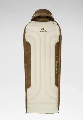 46 649 р. Мешок спальный Naturehike XR1500, 226х85 см, (правый) (ТК: -25C), бежево-коричневый Naturehike cnh22sd007-xr1500red  с доставкой в г. Воронеж. Увеличить фотографию 1