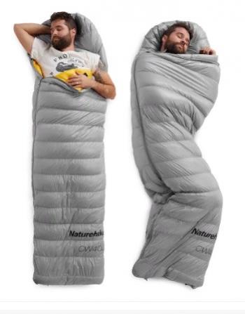 21 949 р. Мешок спальный Naturehike Ultralight CW400 L , 220х85 см, (правый) (ТК: +5C), серый Naturehike nh18c400-d-grl  с доставкой в г. Воронеж. Увеличить фотографию 2