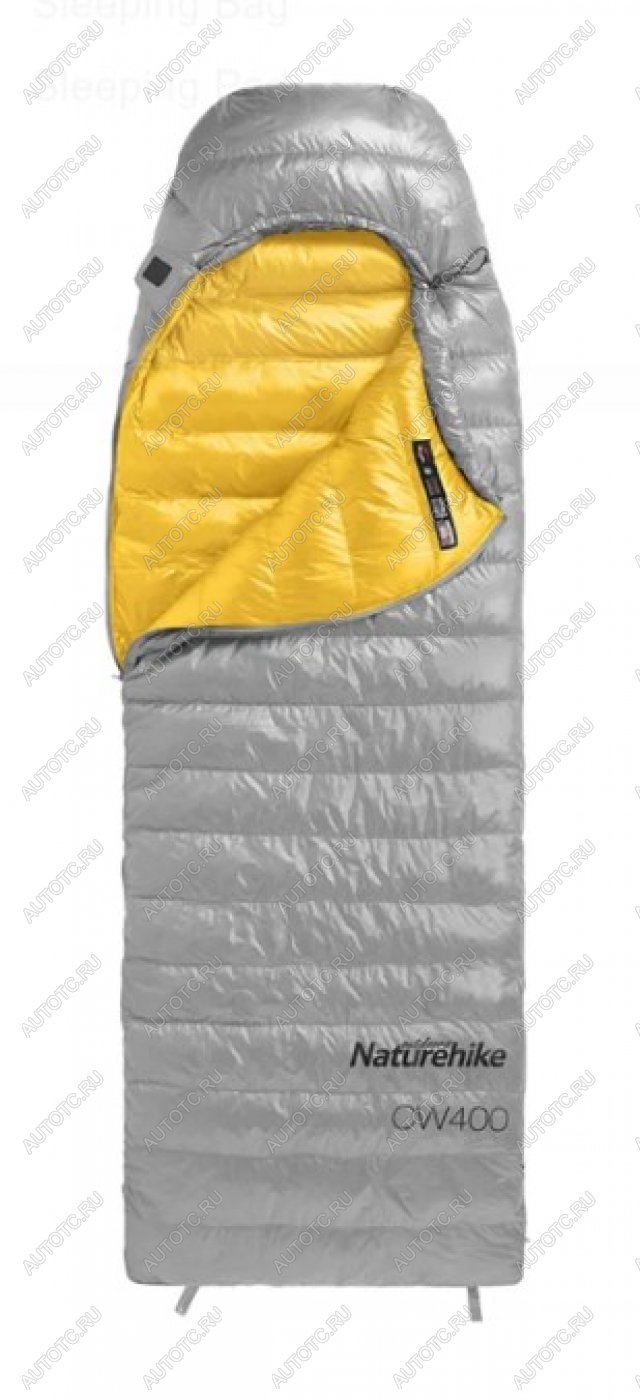 21 949 р. Мешок спальный Naturehike Ultralight CW400 L , 220х85 см, (правый) (ТК: +5C), серый Naturehike nh18c400-d-grl  с доставкой в г. Воронеж