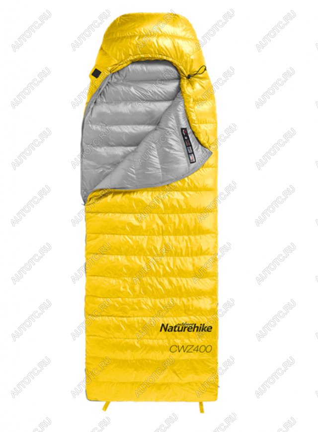 21 949 р. Мешок спальный Naturehike Ultralight CW400 M , 210х75 см, (правый) (ТК: +5C), желтый Naturehike nh18c400-d-yem  с доставкой в г. Воронеж