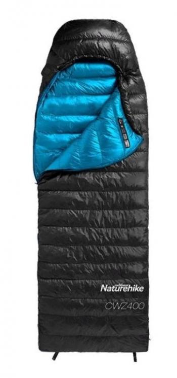 12 999 р. Мешок спальный Naturehike Ultralight CWZ400 L, 220х85 см, (правый) (ТК: +7C), черный Naturehike nh19w400-z-bll  с доставкой в г. Воронеж. Увеличить фотографию 1
