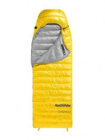 13 119 р. Мешок спальный Naturehike Ultralight CWZ400 L, 220х85 см, (правый) (ТК: +7C), желтый Naturehike nh19w400-z-yel  с доставкой в г. Воронеж. Увеличить фотографию 1