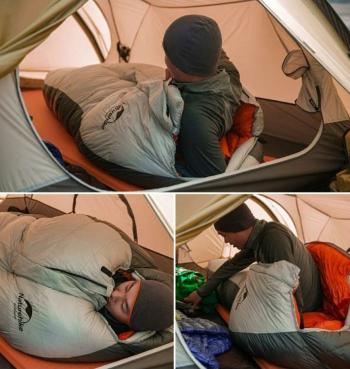 65 569 р. Мешок спальный Naturehike Arctic-17, 200х75 см, (ТК: -17C), серебристый Naturehike nh19yd005-sil1000g  с доставкой в г. Воронеж. Увеличить фотографию 5