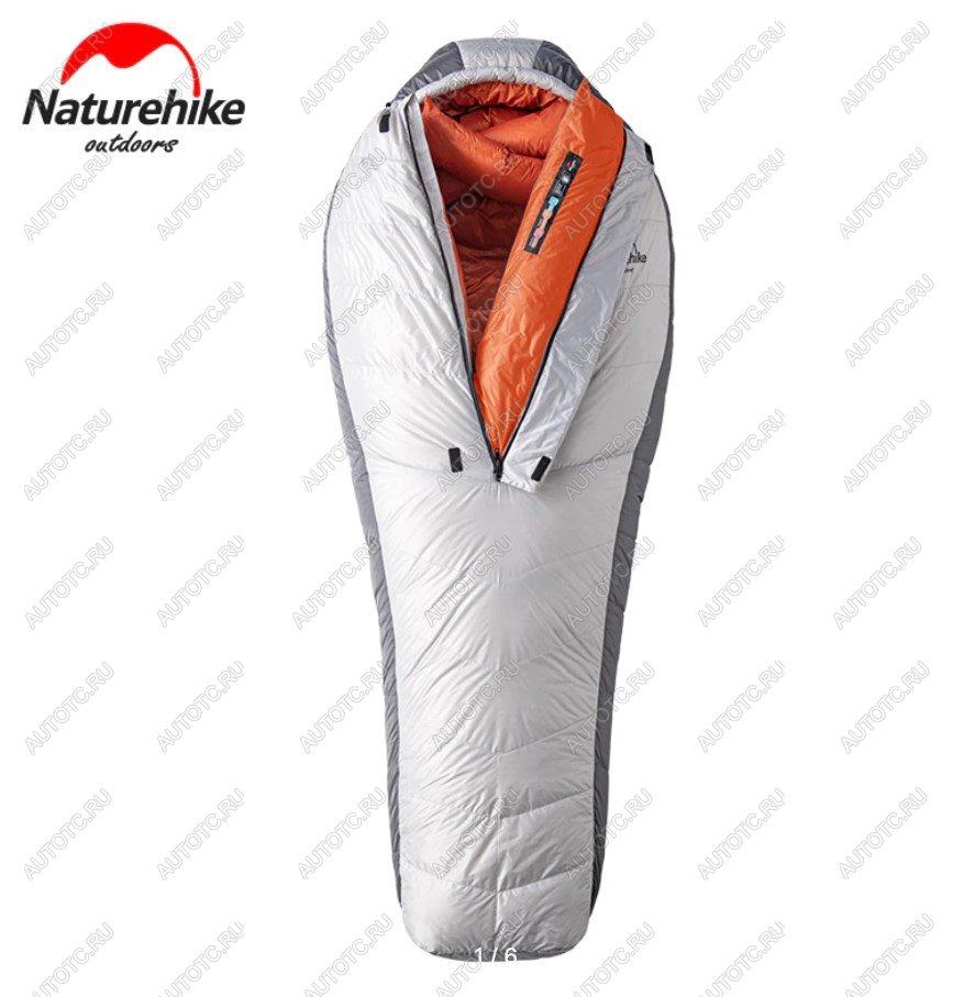 65 569 р. Мешок спальный Naturehike Arctic-17, 200х75 см, (ТК: -17C), серебристый Naturehike nh19yd005-sil1000g  с доставкой в г. Воронеж