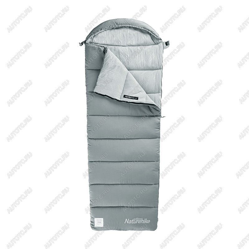 5 229 р. Мешок спальный Naturehike Envelope M400, (190+30)х80 см, (левый) (ТК: +1C), серый Naturehike nh20msd02-gm400-l  с доставкой в г. Воронеж