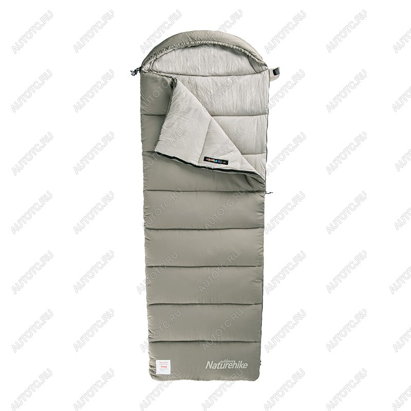 5 229 р. Мешок спальный Naturehike Envelope M400, (190+30)х80 см, (левый) (ТК: +1C), зеленый Naturehike nh20msd02-grm400-l  с доставкой в г. Воронеж