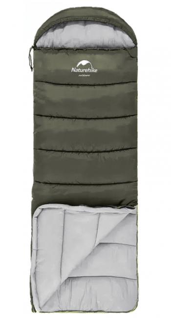 4 269 р. Мешок спальный Naturehike U350, (190х30)х75 см, (левый) (ТК: +1C), темно-зеленый Naturehike nh20msd07-agru350-l  с доставкой в г. Воронеж. Увеличить фотографию 5