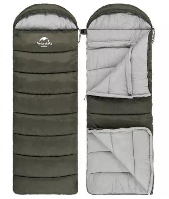 3 569 р. Мешок спальный Naturehike U150, 220х75 см, (ТК: +11C), (правый), темно-зеленый Naturehike nh20msd07-arm150  с доставкой в г. Воронеж. Увеличить фотографию 4