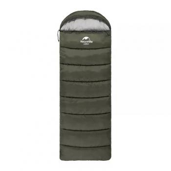 4 289 р. Мешок спальный Naturehike U250, (190х30)х75 см, (левый) (ТК: +6C), темно-зеленый Naturehike nh20msd07-arm250-l  с доставкой в г. Воронеж. Увеличить фотографию 1