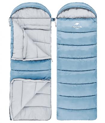 3 609 р. Мешок спальный Naturehike U250, (190х30)х75 см, (левый) (ТК: +6C), голубой Naturehike nh20msd07-blu250-l  с доставкой в г. Воронеж. Увеличить фотографию 5
