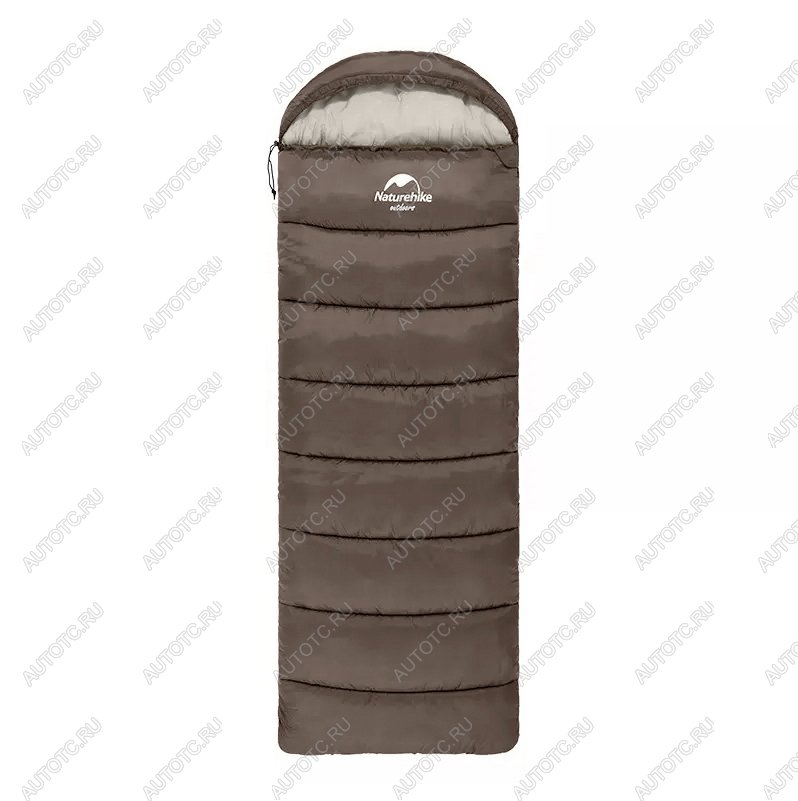 4 009 р. Мешок спальный Naturehike U250, (190х30)х75 см, (левый) (ТК: +6C), коричневый Naturehike nh20msd07-gre250-l  с доставкой в г. Воронеж