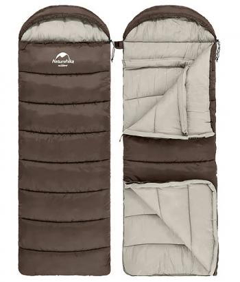 4 889 р. Мешок спальный Naturehike U250S, (190х30)х75 см, (правый) (ТК: 0C), коричневый Naturehike nh20msd07-gre250s  с доставкой в г. Воронеж. Увеличить фотографию 4