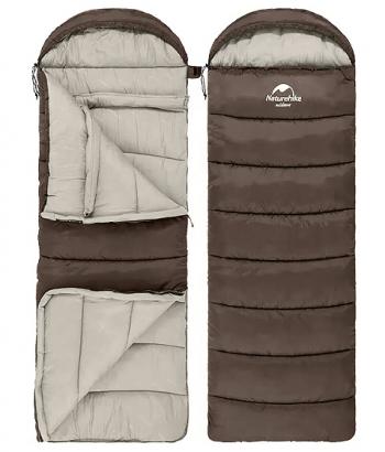 5 739 р. Мешок спальный Naturehike U350S, (190+30)х75 см, (ТК: -3C), (левый), коричневый Naturehike nh20msd07-gre350s-l  с доставкой в г. Воронеж. Увеличить фотографию 6