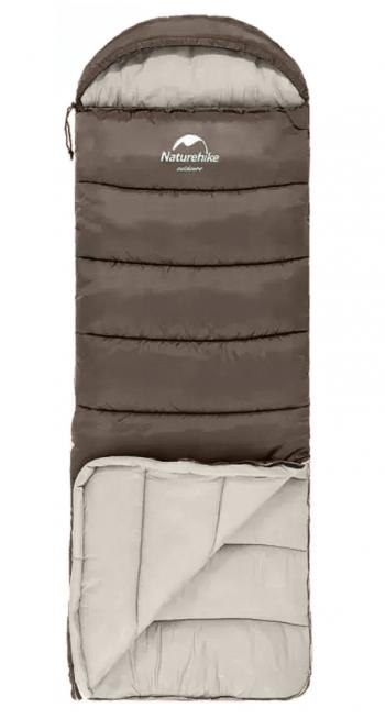 5 739 р. Мешок спальный Naturehike U350S, (190+30)х75 см, (ТК: -3C), (левый), коричневый Naturehike nh20msd07-gre350s-l  с доставкой в г. Воронеж. Увеличить фотографию 4