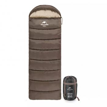 4 559 р. Мешок спальный Naturehike U350, (190х30)х75 см, (правый) (ТК: +1C), коричневый Naturehike nh20msd07-gu350  с доставкой в г. Воронеж. Увеличить фотографию 1