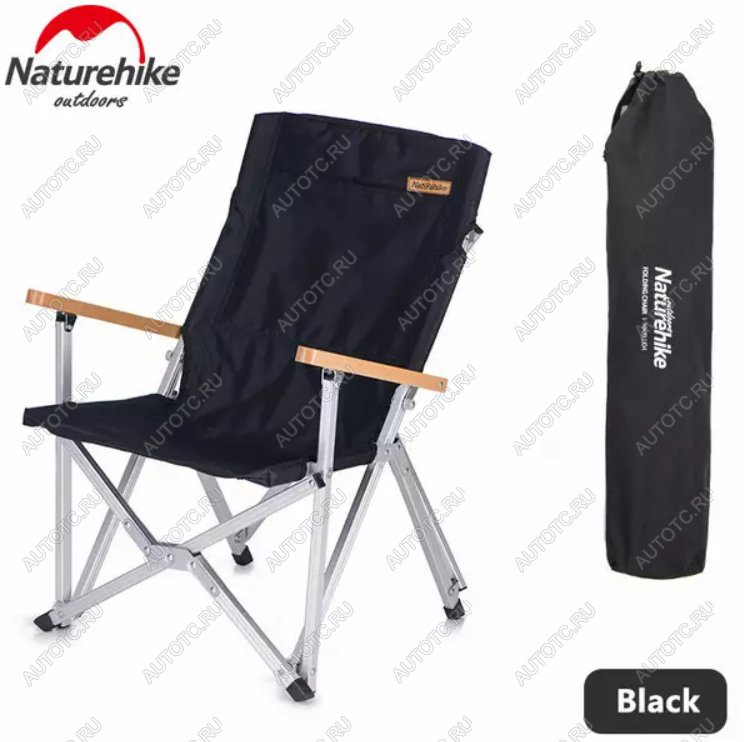 6 449 р. Кресло туристическое Naturehike, складное черное, до 120 кг Naturehike nh19jj004-bl  с доставкой в г. Воронеж