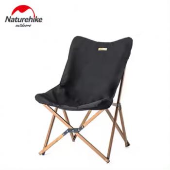 7 399 р. Кресло туристическое Naturehike MW01, складное, черное, цвет каркаса древесный, до 120 кг. Naturehike nh19y001-z-wood  с доставкой в г. Воронеж. Увеличить фотографию 1