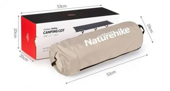 13 999 р. Раскладушка Naturehike XJC04 190х65х38 см, до 150 кг, черная Naturehike nh19jj006-bl  с доставкой в г. Воронеж. Увеличить фотографию 8