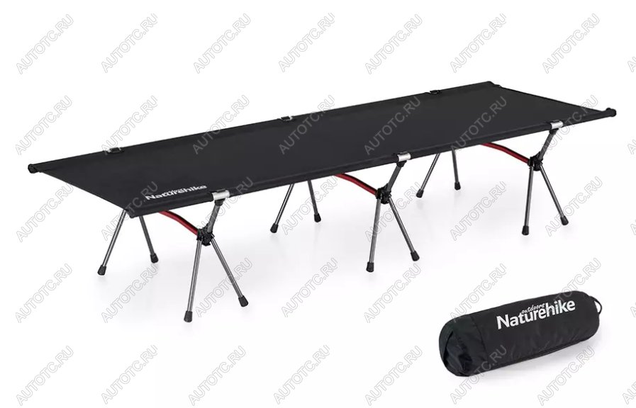13 999 р. Раскладушка Naturehike XJC04 190х65х38 см, до 150 кг, черная Naturehike nh19jj006-bl  с доставкой в г. Воронеж