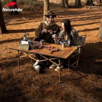 10 199 р. Стол туристический Naturehike увеличенный складной, 116.5х60х50,5 см. коричневый Naturehike cnh22ju038-lsi  с доставкой в г. Воронеж. Увеличить фотографию 7