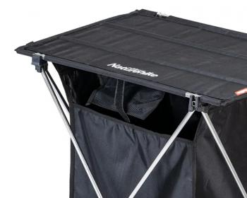 3 639 р. Стол туристический Naturehike алюминиевый, складной, 56,5х45х62 см, с сумкой для посуды, черный Naturehike nh19jj084-bl  с доставкой в г. Воронеж. Увеличить фотографию 6