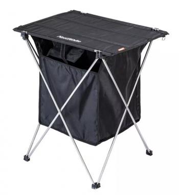 3 639 р. Стол туристический Naturehike алюминиевый, складной, 56,5х45х62 см, с сумкой для посуды, черный Naturehike nh19jj084-bl  с доставкой в г. Воронеж. Увеличить фотографию 1