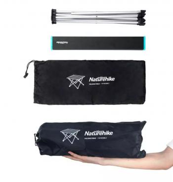 4 129 р. Стол туристический Naturehike складной, 68х46х40,5 см, чёрный Naturehike nh19z008-z-bll  с доставкой в г. Воронеж. Увеличить фотографию 2