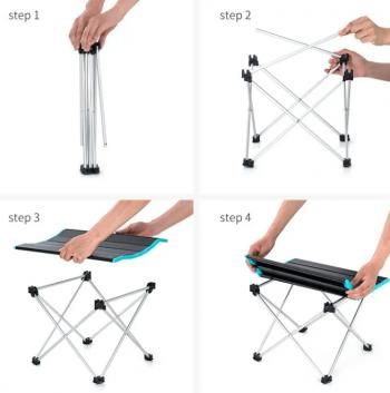 4 199 р. Стол туристический Naturehike складной, 68х46х40,5 см, серый Naturehike nh19z008-z-g  с доставкой в г. Воронеж. Увеличить фотографию 5