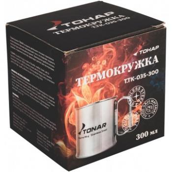 379 р. Кружка ТОНАР 300ML металлическая (нержавеющая сталь), со складными ручками ТОНАР t.tk-035-300  с доставкой в г. Воронеж. Увеличить фотографию 5
