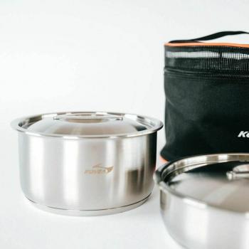 18 499 р. Набор посуды Kovea KOVEA TRIPLE STAINLESS COOKWARE-L KOVEA kcw-1901  с доставкой в г. Воронеж. Увеличить фотографию 5