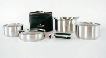 18 499 р. Набор посуды Kovea KOVEA TRIPLE STAINLESS COOKWARE-L KOVEA kcw-1901  с доставкой в г. Воронеж. Увеличить фотографию 1