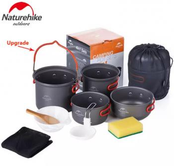3 289 р. Набор посуды Naturehike туристический 4 в 1 (подвес+3 чашки) Naturehike nh18t018-g-va  с доставкой в г. Воронеж. Увеличить фотографию 1