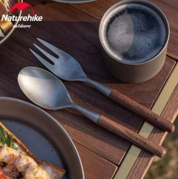 3 489 р. Набор столовых приборов Naturehike 3 в 1 (нож, вилка, ложка), нержавеющая сталь, орех, в чехле Naturehike nh20cj014-31  с доставкой в г. Воронеж. Увеличить фотографию 4