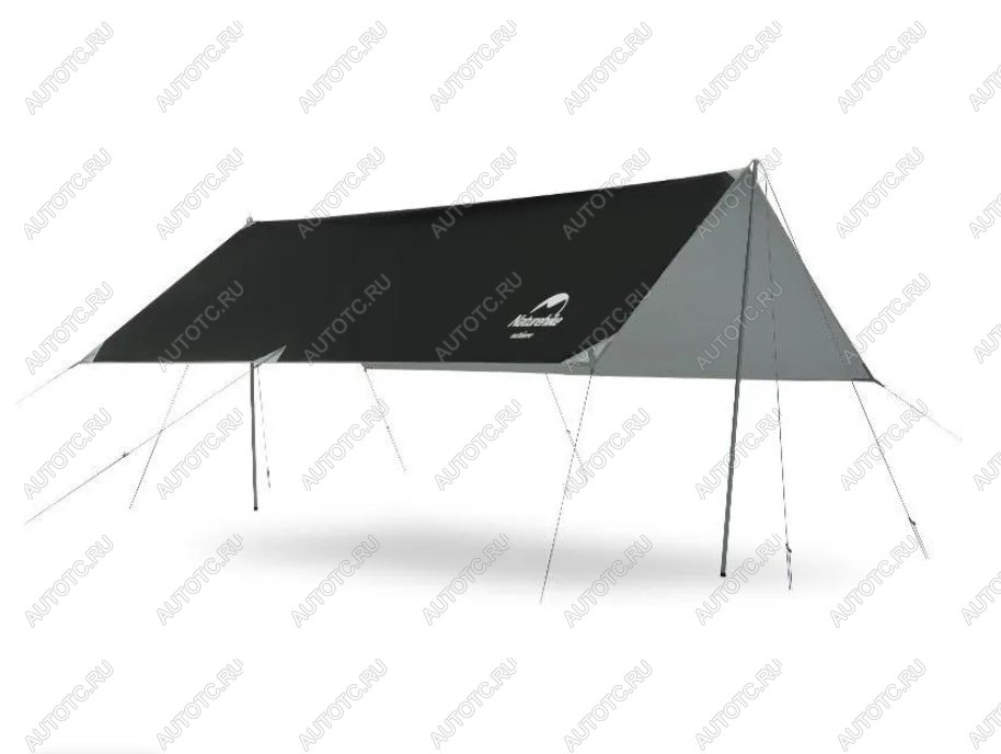 8 929 р. Тент кемпинговый Naturehike 3Х5 м., черно-серебристый винил Naturehike nh20tm006-vcslv35  с доставкой в г. Воронеж