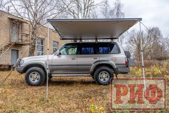 31 999 р. Маркиза автомобильная РИФ 2,5х2,5 м полуавтомат (винил) темно-серая РИФ rif5306-2525v  с доставкой в г. Воронеж. Увеличить фотографию 3