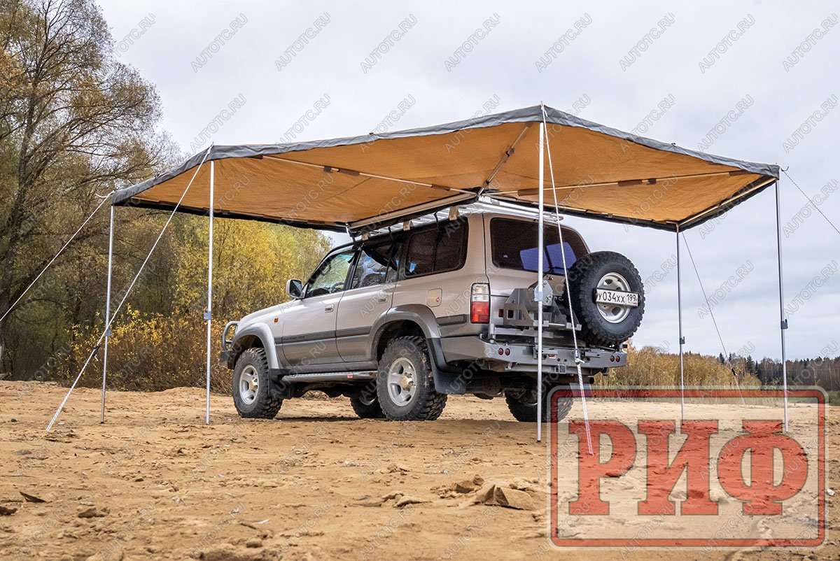 25 749 р. Маркиза автомобильная РИФ комбинированная (прямоугольная с веерной частью) 2,0х2,5 м (левая) РИФ rifavf0720250601  с доставкой в г. Воронеж