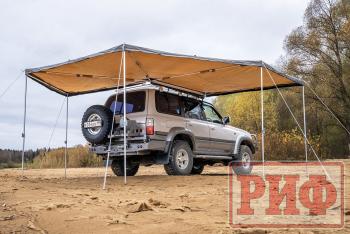 25 759 р. Маркиза автомобильная РИФ комбинированная (прямоугольная с веерной частью) 2,0х2,5 м (правая) РИФ rifavf0720250602  с доставкой в г. Воронеж. Увеличить фотографию 1
