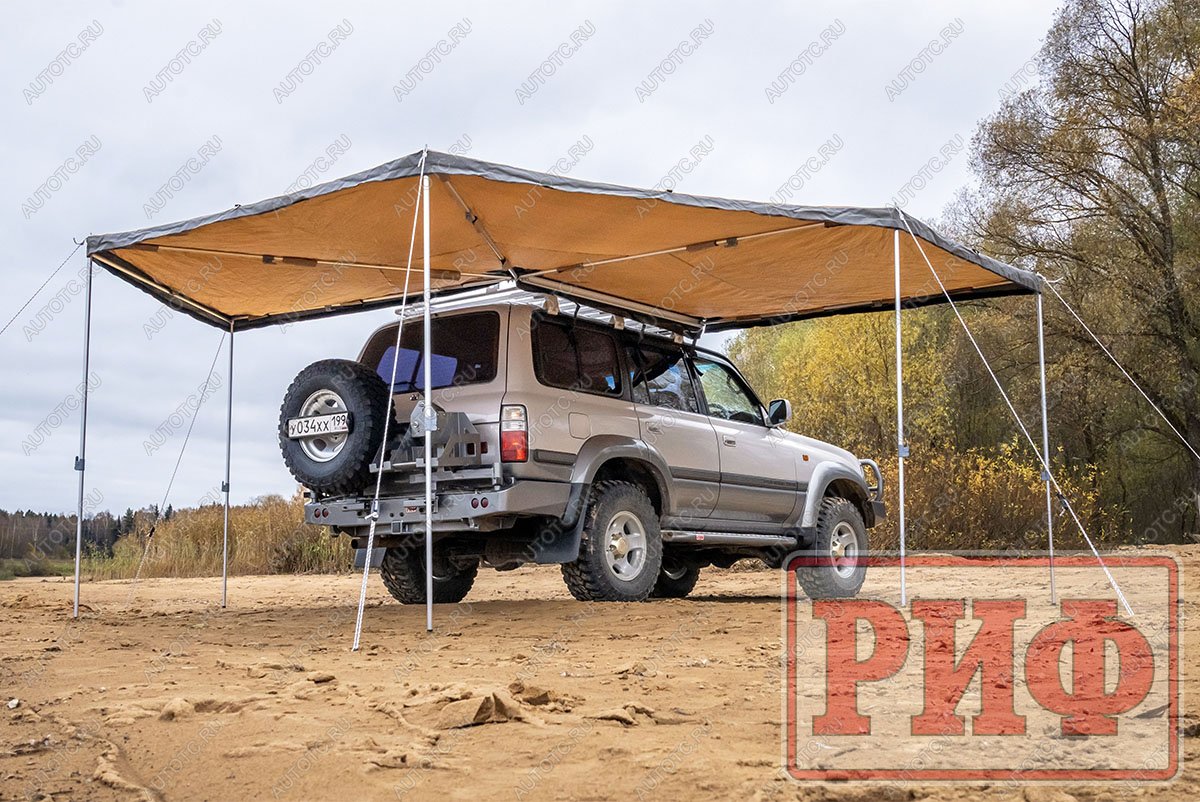 25 759 р. Маркиза автомобильная РИФ комбинированная (прямоугольная с веерной частью) 2,0х2,5 м (правая) РИФ rifavf0720250602  с доставкой в г. Воронеж