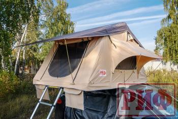 123 999 р. Палатка на крышу автомобиля РИФ Soft RT01-140, тент песочный, корпус черный, 240х140х130 см РИФ rifrt011406090w  с доставкой в г. Воронеж. Увеличить фотографию 9
