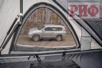 144 679 р. Палатка на крышу автомобиля РИФ Hard RT05-125, корпус черный, тент светло-серый, 210х125х150 РИФ rifrt051258090w  с доставкой в г. Воронеж. Увеличить фотографию 10