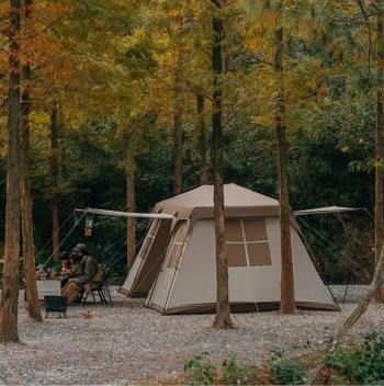 85 999 р. Палатка Naturehike Village 17, 4-местная, автоматическая, алюминиевый каркас, коричневая Naturehike cnh22zp021-br  с доставкой в г. Воронеж. Увеличить фотографию 5