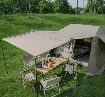 39 259 р. Палатка Naturehike Village 6.0 II поколения 4-местная, коричневая Naturehike cnk2300zp021-br  с доставкой в г. Воронеж. Увеличить фотографию 10