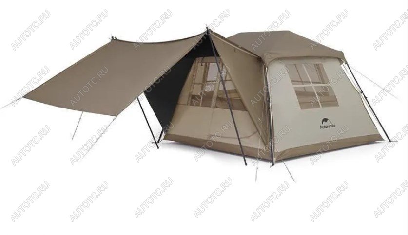 23 359 р. Палатка Naturehike Village 5.0 II поколения 4-местная, коричневая Naturehike cnk2300zp022-br  с доставкой в г. Воронеж