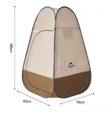 4 999 р. Палатка Naturehike быстрораскрываемая, душ-туалет, 115х115х190 см. коричневый Naturehike nh17z002-p-br  с доставкой в г. Воронеж. Увеличить фотографию 3