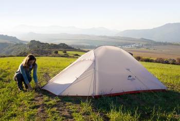 15 289 р. Палатка Naturehike Cloud Up Si 1-местная, алюминиевый каркас, сверхлегкая, серо-красная Naturehike nh18t010-t-dlg  с доставкой в г. Воронеж. Увеличить фотографию 10