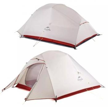 Палатка Naturehike Cloud Up Si 3-местная, алюминиевый каркас, сверхлегкая, серо-красная Naturehike nh18t030-t-dlg