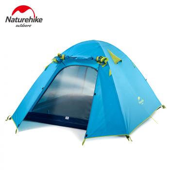 9 839 р. Палатка Naturehike P-Series 2-местная, алюминиевый каркас, голубая Naturehike nh18z022-p-2sbl  с доставкой в г. Воронеж. Увеличить фотографию 1